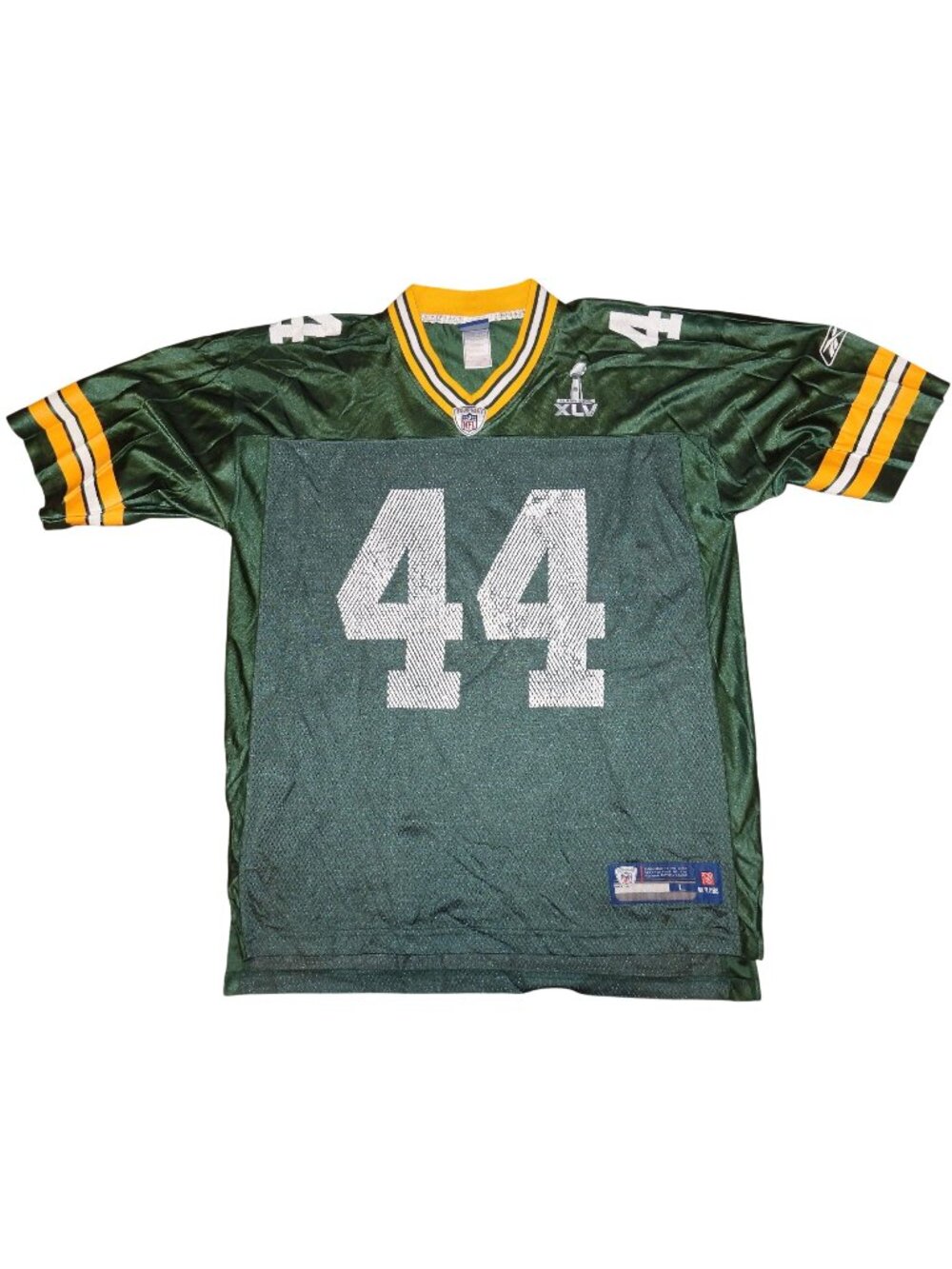 James Starks Green Bay Packers Superbowl XLV 45 NFL Reebok Jersey Men's Large